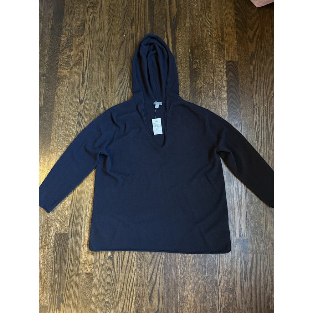 J. Jill Cashmere Black Hooded Sweater M Petite New With Tags